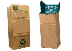 China 110L 30 Gallon Paper Yard Waste Bags Biodegradable Lawn Paper Bags wholesale