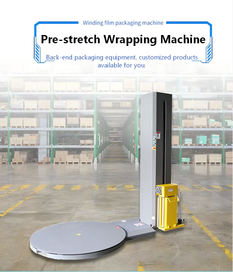Manufacturer Fully Automatic Pre-stretch Pallet Wrapping Machine Stretch Film Customizable Wrapper