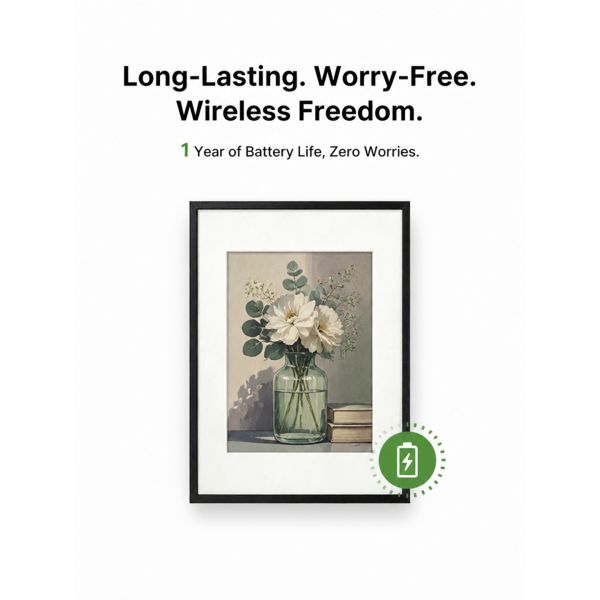 13.3" Modular Color E-Paper Frame Battery Powered Smart E-Ink Picture Frame Cloud CMS Digital Signage Display APP
