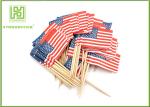 Halloween Decorations Fancy Party Toothpicks , Custom Shaped World Flag