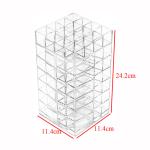 Clear Lipstick Tower, 360 Rotating Cosmetic Organizer with 64 Slots Lipgloss