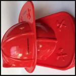 Child Size Red Plastic Fire Chief Hat