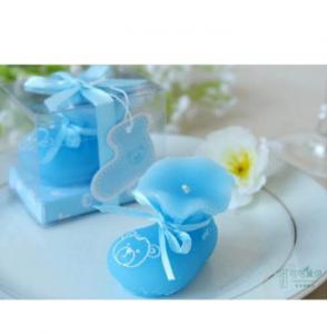 China New creative promotion gift product wedding gift festival baby shoes party candle wholesale