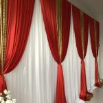 New Design Wedding Backdrop Party Decoration Curtains Cross Valance High Quality