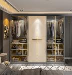 Luxury Led Light Walking Clothes Organizer Closet Storage Cabinet Wardrobe With