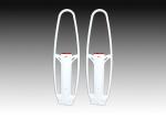 White Plastic Supermarket EAS Antenna System 58khz AM Antenna Alarm Anti