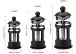 Plastic French Press Coffee Maker With Stainless Steel Filter 600ml/1000ml