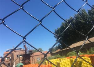 China PVC Coated galvanized Chain Link Fence , dark green color RAL6005 wholesale