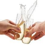Clear Plastic Champagne Glasses Unbreakable Food Grade Durable Stemless