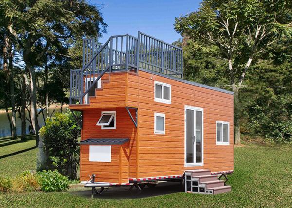 Mountaineer Tiny Home with Rooftop Deck the best tiny homes airbnb in light gauge steel framing system