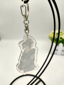 China transparent Acrylic Sheet Keychain Engraved double sided printing wholesale