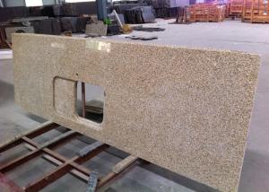 China Thailand Gold Granite Island Top Rectangular Basin Hole For Commercial Projects wholesale