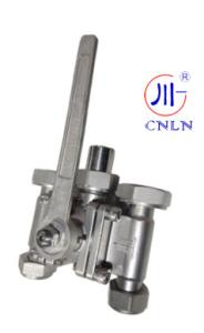 China Screwed Cryogenic 5 Way Ball Valve Featuring PCTFE Seat Material wholesale