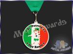 2D Or 3D Soft Kids Plastic Medals Bulk , Childrens Football Medals Snap Hook