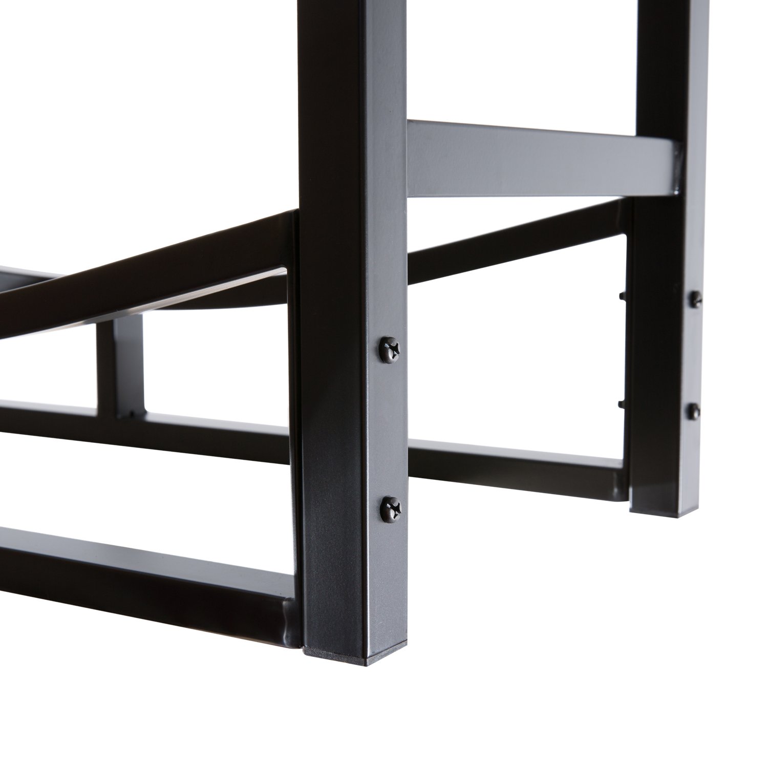 30inch Heavy Duty Firewood Rack Power Coated Steel Log Holder for Fireplace Decoration