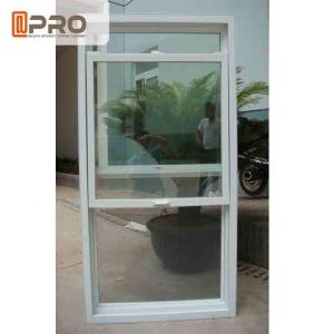 China Heat Insulation Aluminum Sash Windows White Color With Double Tempered Glass wholesale