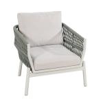 Mail Packing Modern Aluminum Frame Garden Furniture Rope Weave Outdoor Lounge