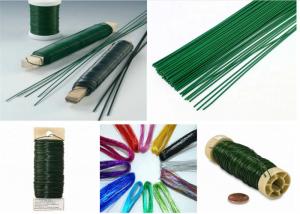 China Green Christmas Gardening Flexible Paddle Colored Metal Wire 0.6mm on sale