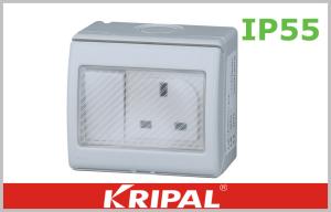 China Flat Pin 13A IP55 Weatherproof Switch Socket 250V With British Standard wholesale