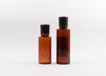 30ml Cylindrical PETG Plastic Serum Bottle With Black Lid