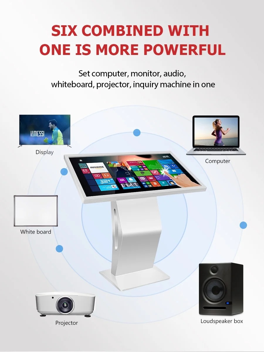 Android Windows Self Kiosk Machine 1920 X 1080 Resolution 49 Inch 350cd/M2