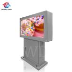 Vandal resistant Outdoor Grey Digital signage floor stand Anti-theft advertising