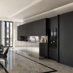 Modular Stainless Steel Kitchen Cabinets Smart Cupboard Lacquer Kitchen Small