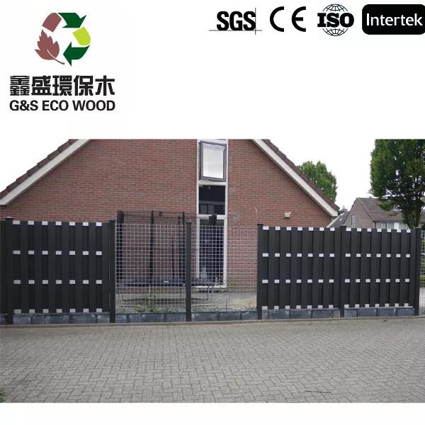Wood Grain Composite Garden Fence Panels Full Privacy Horizontal Composite