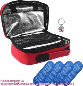 China Insulin Cooler Travel Case Diabetic Medication Cooler Bag Diabetes Organize Medicine With 4 Ice Packs wholesale