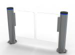 Cylindrical Swing Barrier Turnstile Single Pole 304 Stainless Steel For Lobby