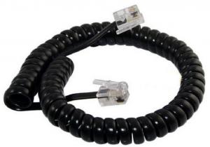 China 10 Ft RJ11 4P4C Plug Telephone Extension Cord Lead Phone Coiled Cable on sale