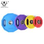 0.5kg-25kg Rubber Coated Fitness Weight Plates With High Density Customized Logo