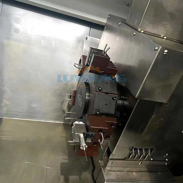 Turret Slant Bed CNC Lathe Machine 45 Degree Tck50 Hydraulic Chuck Servo