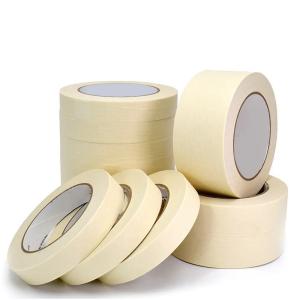 China Painting Crepe Paper Masking Tape 140mic Low Tack Masking Film wholesale
