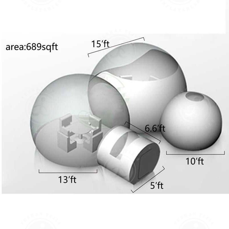 Fun House Giant Clear Inflatable Bubble Tent Crystal Igloo Dome Transparent