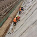 Roof Garden Road Base Tunnel Heat Insulation 's Cement Canvas with Onsite