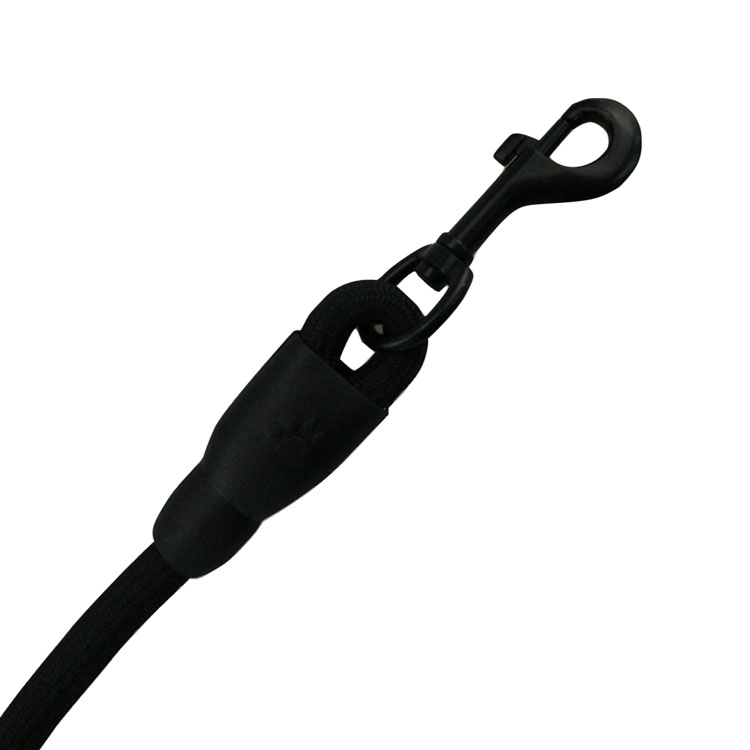 Black Pet Traction Rope Climbing Dog Leash With Safety Breakaway Hook