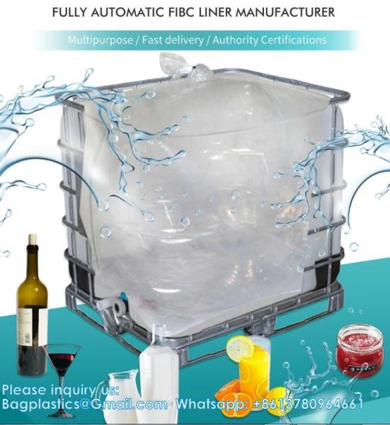 Transparent Aseptic IBC Tank Plastic Liner Bag For Liquid Packaging Plastic