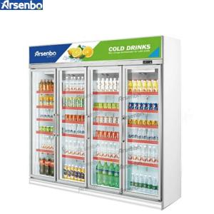 China 4 Door Upright Commercial Beverage Refrigerator 2000L For Drinks wholesale