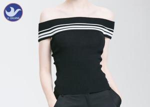 China Sexy Off Shoulder Cross Back Womens Knit Pullover Sweater Lady Summer Sleeveless Top wholesale