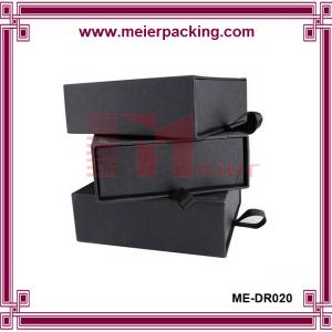 China Custom newly cardboard black texture Good Sliding Drawer Box with Matt Finish for baby shoe wholesale