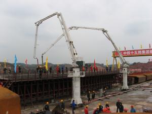 China 7m Stationary Height Hydraulic Stationary Placing Boom HG24 Electrical Integration Control wholesale