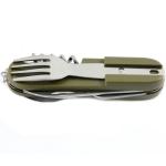 US Portable Folding Style Outdoor Camping Tableware Set Stainless Steel Knife