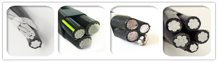 XLPE insulation Triplex Utility Distribution Cable 600V and Aluminum Triplex Conductor Underground Power Cable
