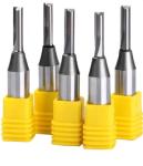 1/4'' Shank Two Flutes TCT Straight Bits For Wood Cutting / Carbide Solid End