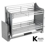 2 Layers Soft Stop Stainless Steel Kitchen Elevator Basket Iron Steel