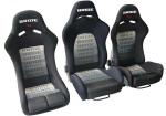 Lightweight Cloth Fabric And Carbon Fiber Racing Car Seats / Racing Bucket Seat