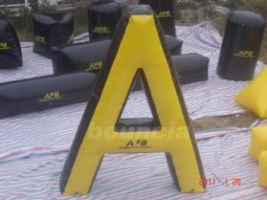 China &quot; A&quot; Shape Tactical Inflatable Paintball Bunker / Air Bunkers for Paintball Games wholesale