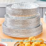3 Compartment Aluminium Foil Food Container With Clear Dome Lid Custom Alu Foil