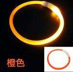 Night Leather Dog Collars Rechargeable Waterproof Night Glow Dog Collar